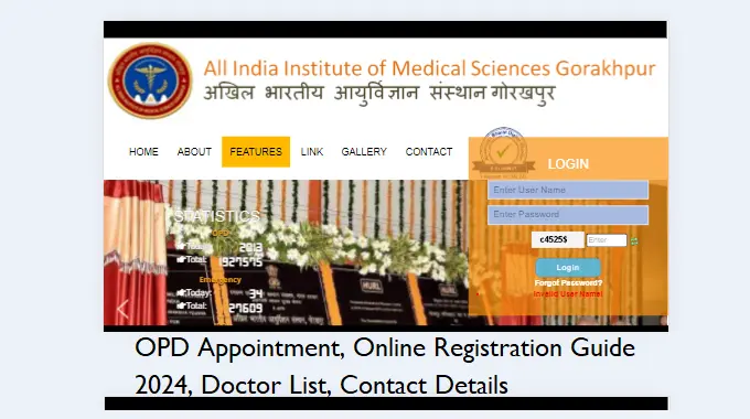 Step-by-Step Online Registration Guide, Doctor List, Contact Details (AIIMS Gorakhpur OPD Appointment 2024)In today's digital era, navigating medical appointments online is becoming increasingly convenient.
