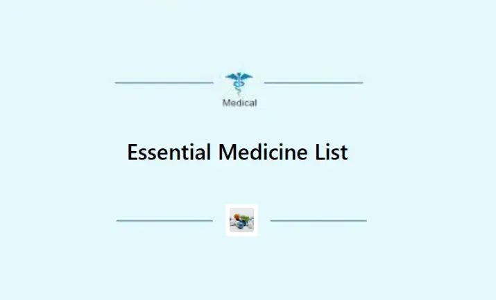 Essential Medicine List for
SHC & PHC Level