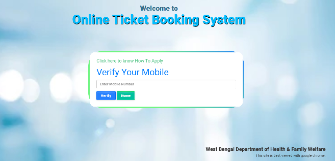 WB OPD Ticket Booking System