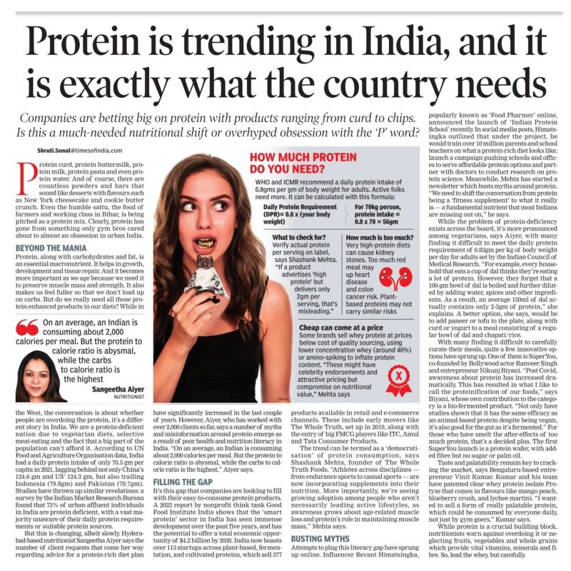 Protein is trending in India