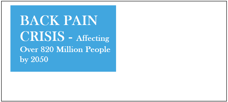 Growing Epidemic: The Impending Back Pain Crisis Affecting Over 820 Million People by 2050